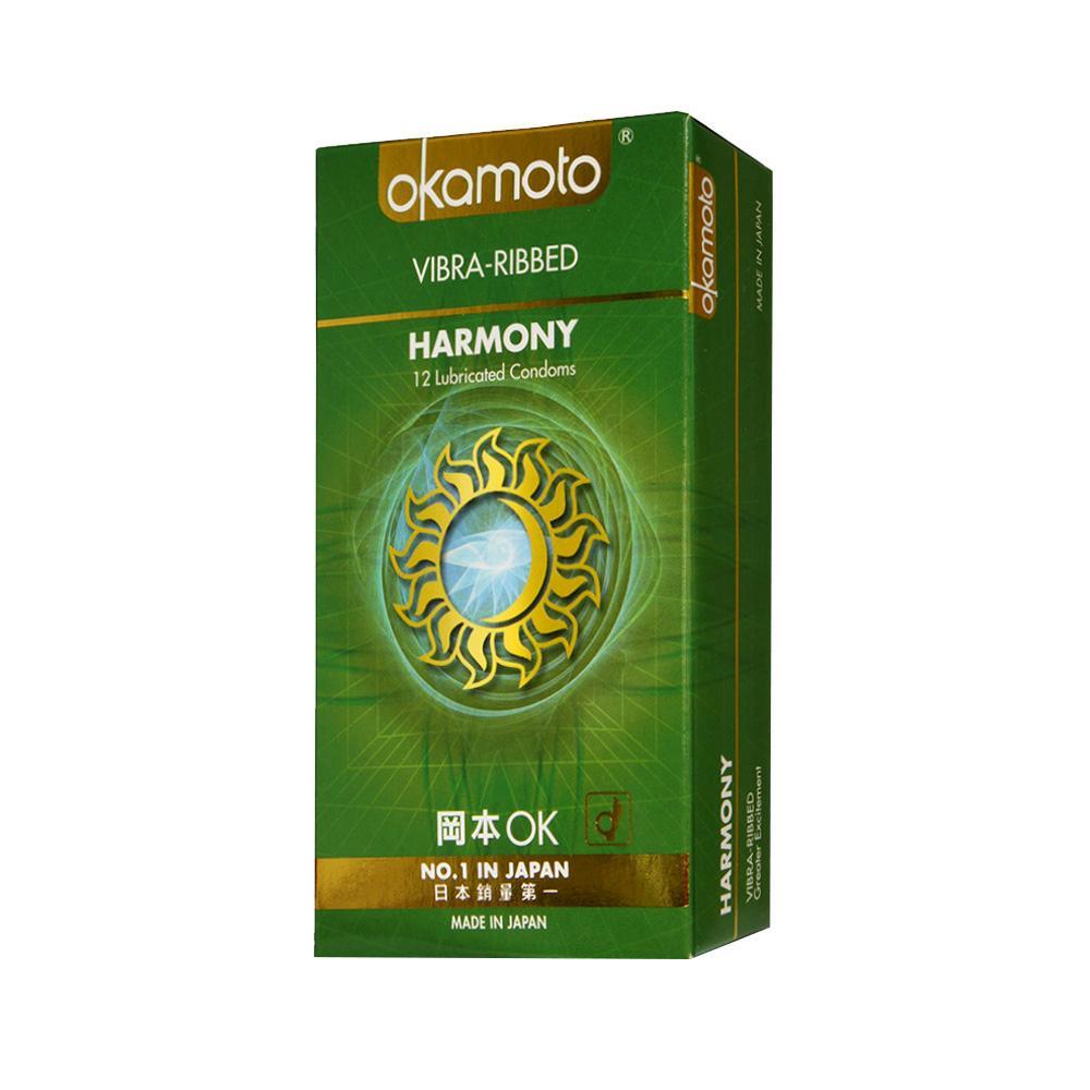 Okamoto - Harmony Vibra-Ribbed Condoms OK1018 CherryAffairs