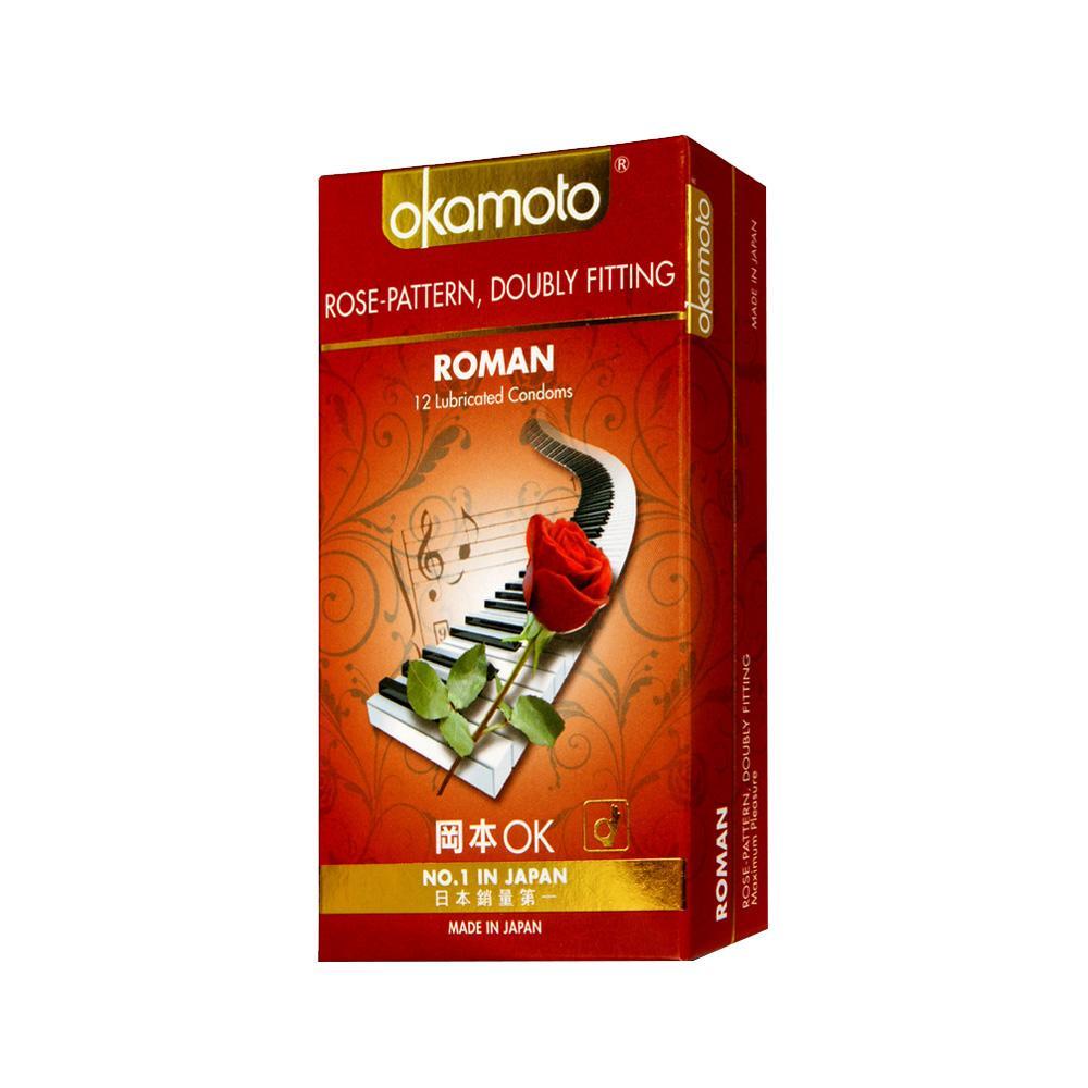 Okamoto - Roman Rose Pattern Condoms OK1015 CherryAffairs