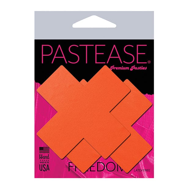 Pastease - Basic Plus X Black Light Reactive Pasties Nipple Covers O/S (Neon Orange) Nipple Covers 694536303683 CherryAffairs