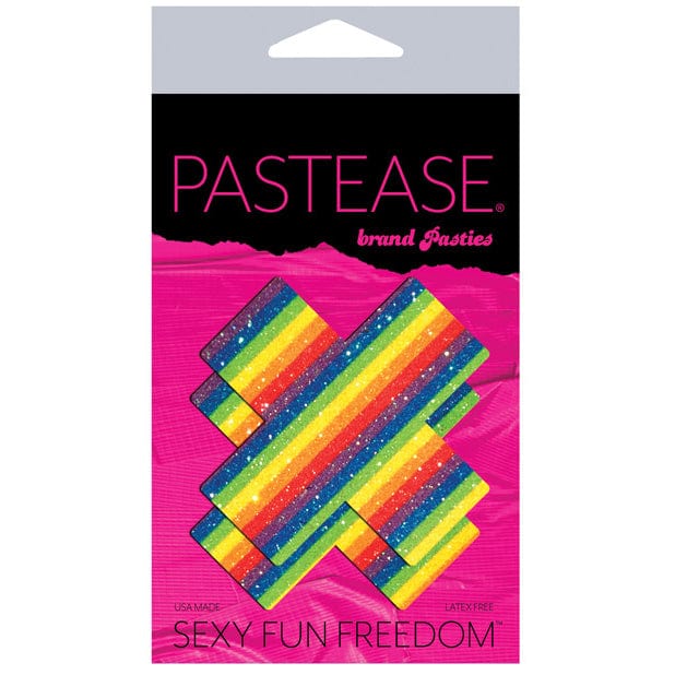 Pastease - Premium Glitter Plus Pasties Nipple Covers O/S (Rainbow)    Nipple Covers