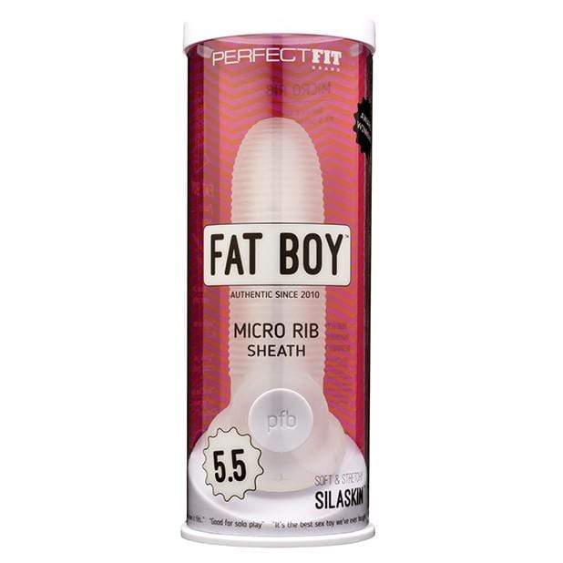 Perfect Fit - Fat Boy Micro Rib Sheath Cock Sleeve 5.5&quot;(Clear) PF1033 CherryAffairs