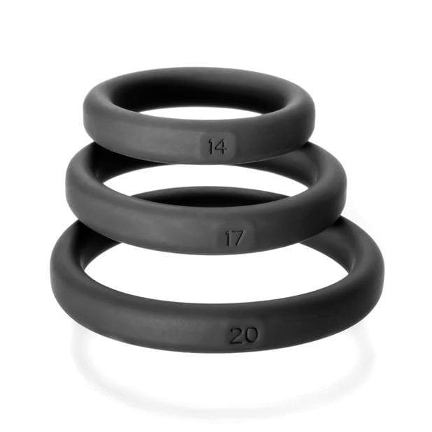 Perfect Fit - Xact Fit 3 Cock Ring Kit S/M/L (Black) PF1044 CherryAffairs