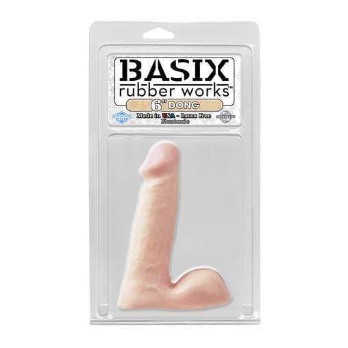 Pipedream - Basix Dong 6&quot; (White)    Realistic Dildo w/o suction cup (Non Vibration)