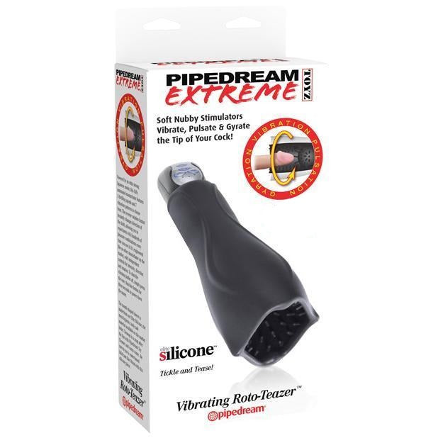 Pipedream - Extreme Vibrating Roto Teazer Masturbator (Black) | CherryAffairs Singapore