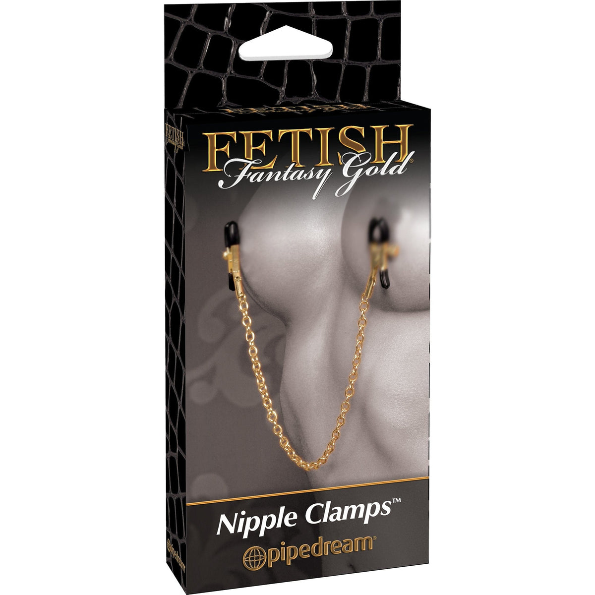 Pipedream - Fetish Fantasy Gold Nipple Chain Clamps Nipple Clamps (Non Vibration) 603912340457 CherryAffairs