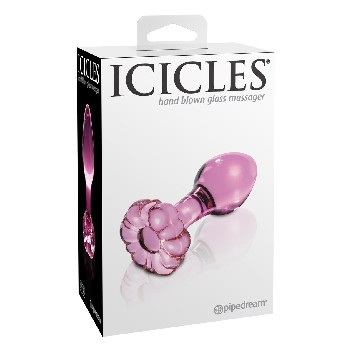Pipedream - Icicles No. 48 Glass Anal Plug 3&quot; (Pink) Glass Anal Plug (Non Vibration) Singapore