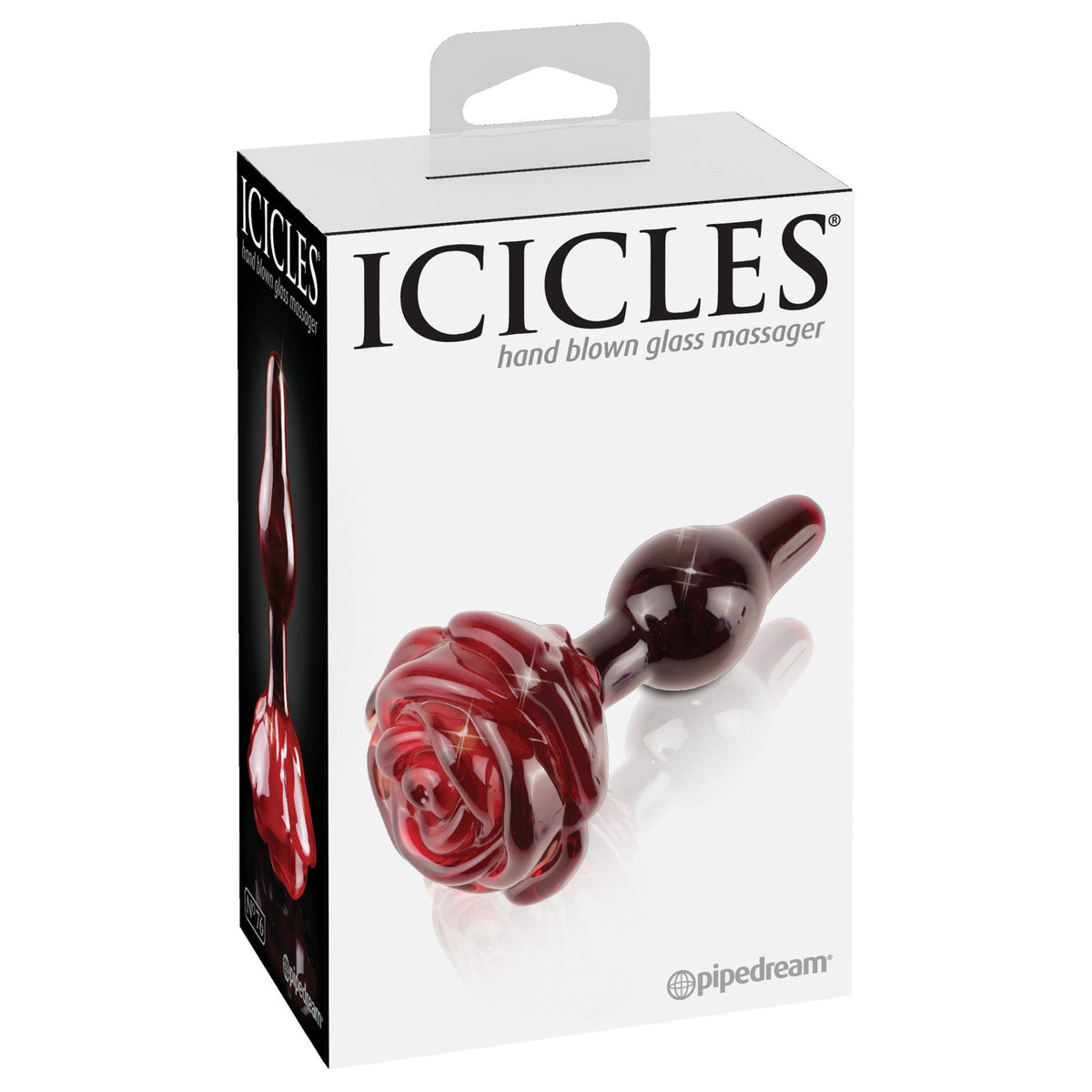 Pipedream - Icicles No 76 Hand Blown Massager (Red) PD1658 CherryAffairs