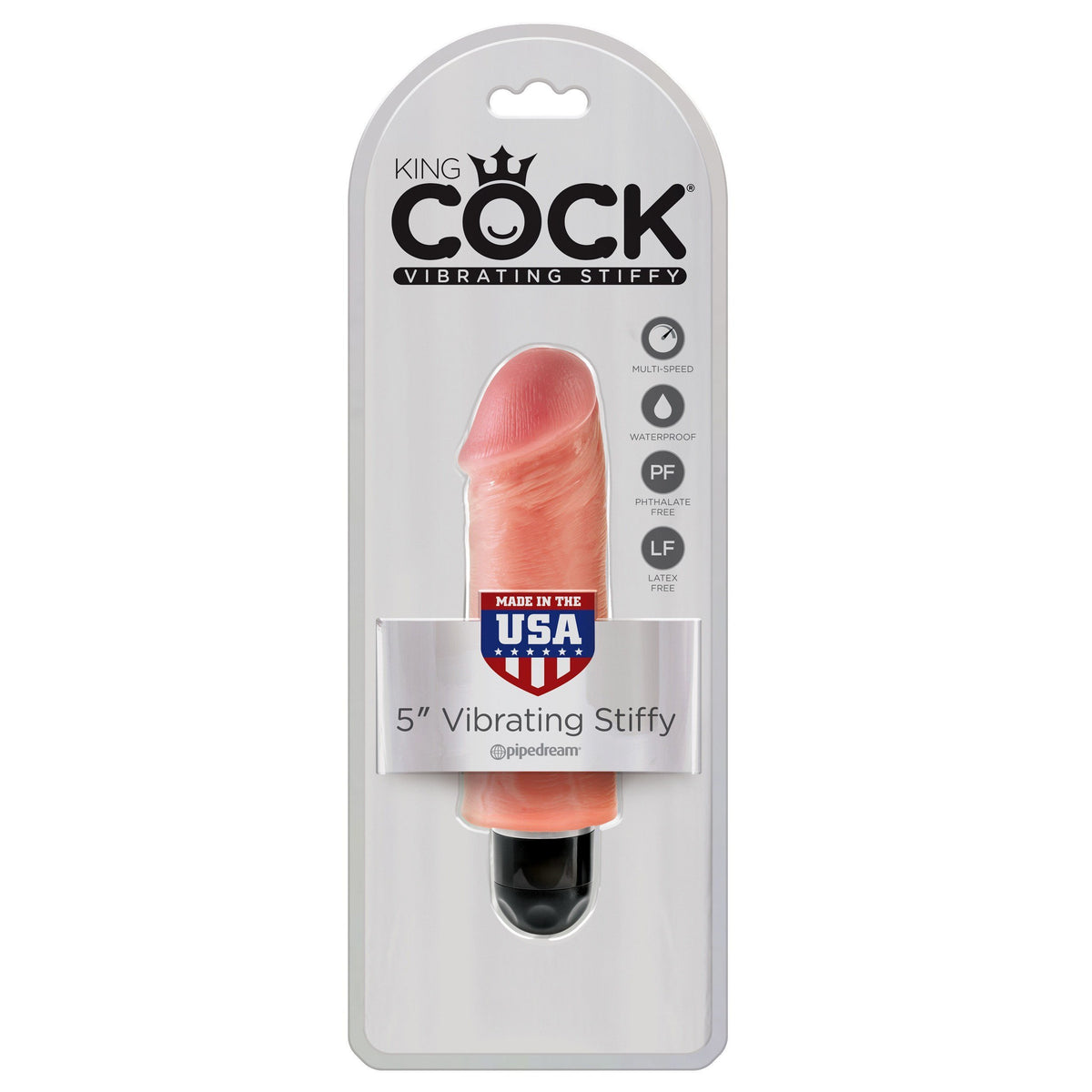 Pipedream - King Cock 5&quot; Vibrating Stiffy Cock (Beige) PD1548 CherryAffairs
