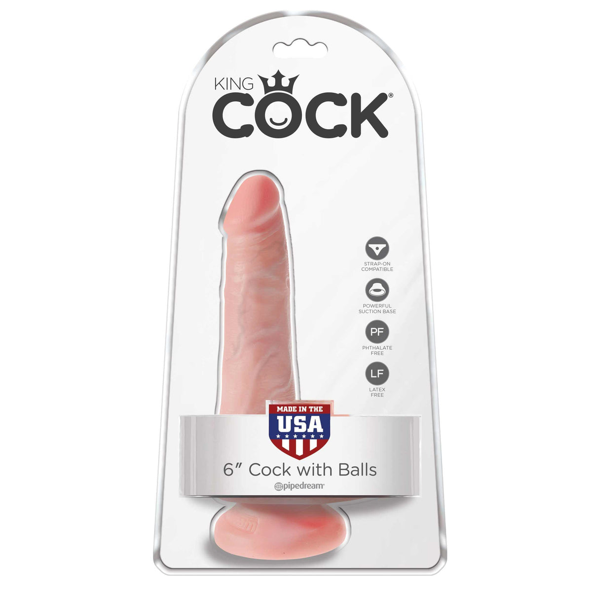 Pipedream - King Cock 6&quot; Cock with Balls (Beige) PD1643 CherryAffairs