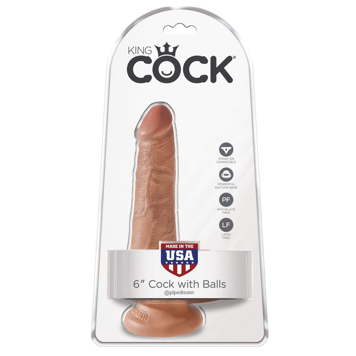 Pipedream - King Cock 6&quot; Cock with Balls (Brown) PD1644 CherryAffairs