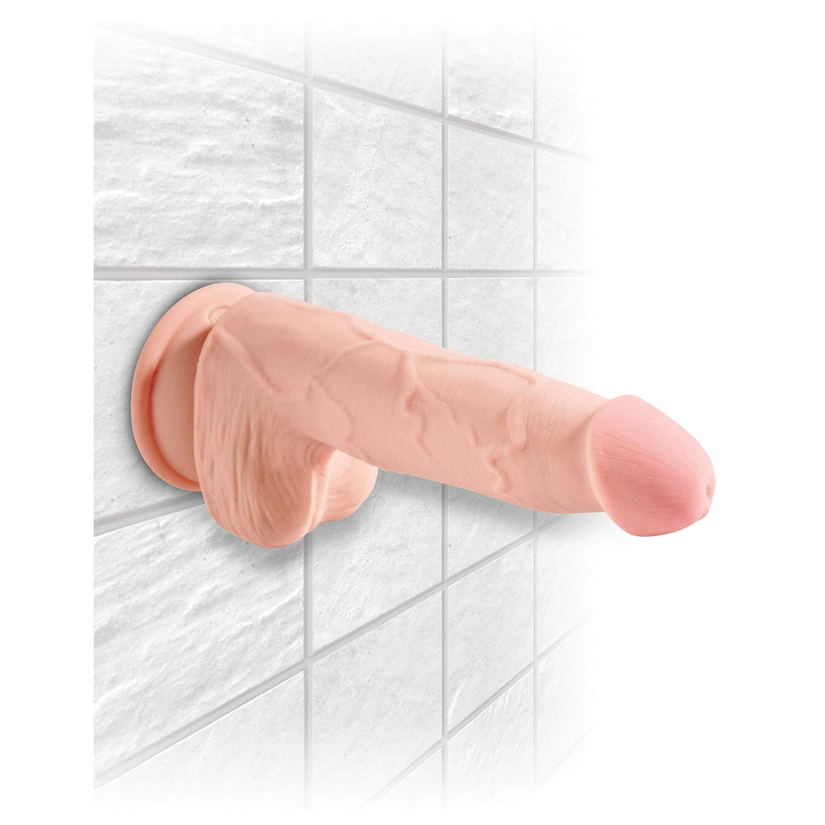 Pipedream - King Cock Plus 3D Triple Density Cock with Balls Dildo 5&quot; (Beige) PD1813 CherryAffairs