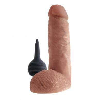 Pipedream - King Cock Squirting Cock with Balls 8&quot; (Brown) PD1769 CherryAffairs