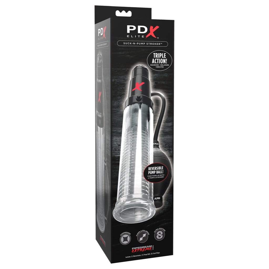 Pipedream - PDX ELITE Suck-N-Pump Stroker (Black) PD1835 CherryAffairs