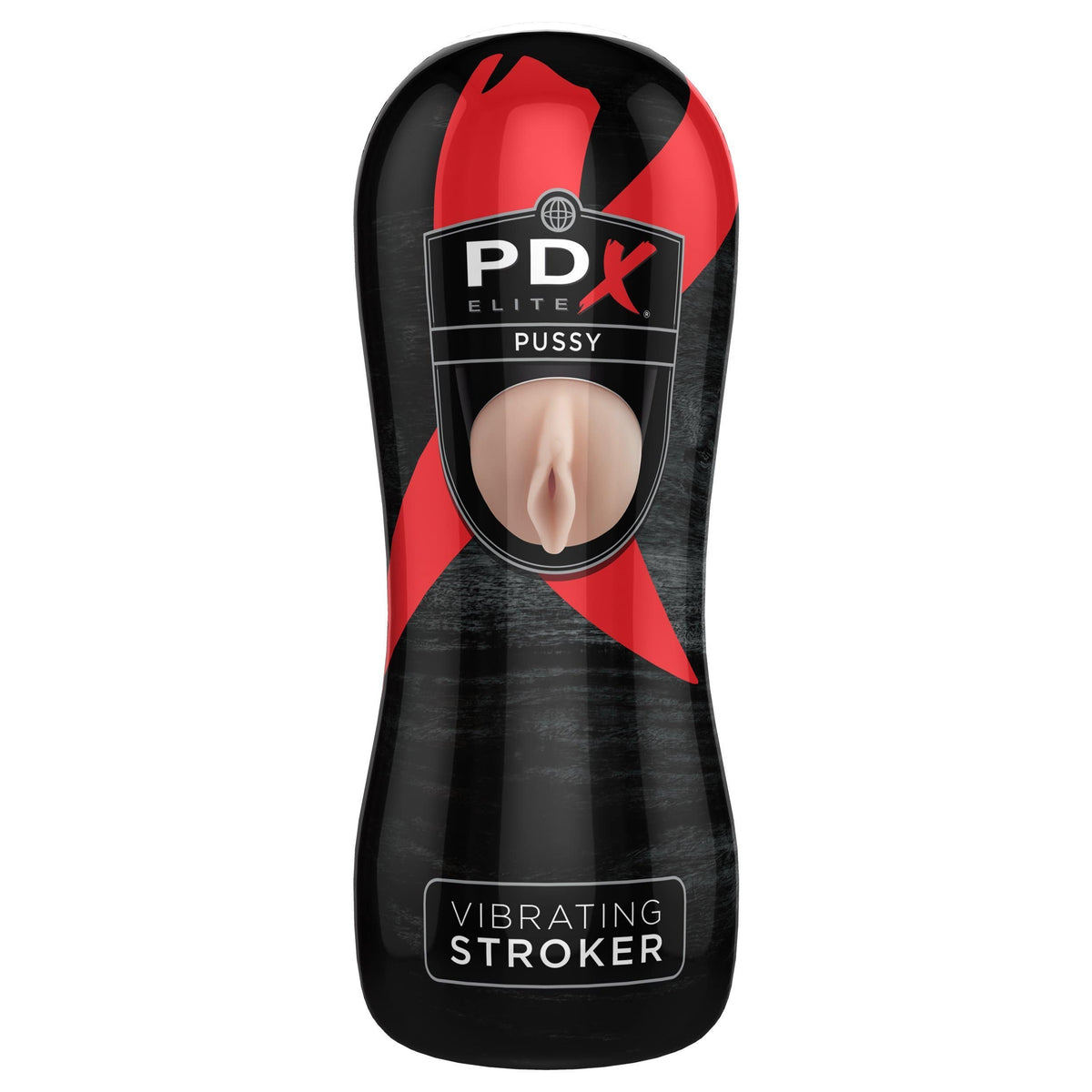 Pipedream - PDX Elite Vibrating Pussy Stroker (Black)    Masturbator Vagina (Vibration) Non Rechargeable