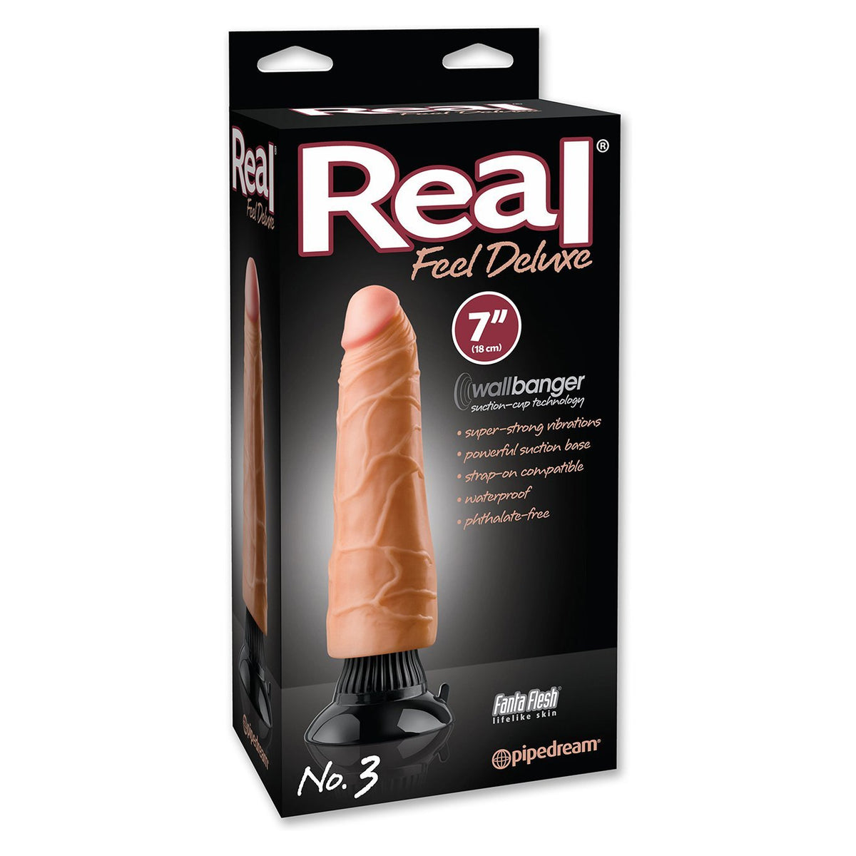 Pipedream - Real Feel Deluxe No. 3 Vibrating Dildo 7&quot; (Flesh) Realistic Dildo with suction cup (Vibration) Non Rechargeable Singapore