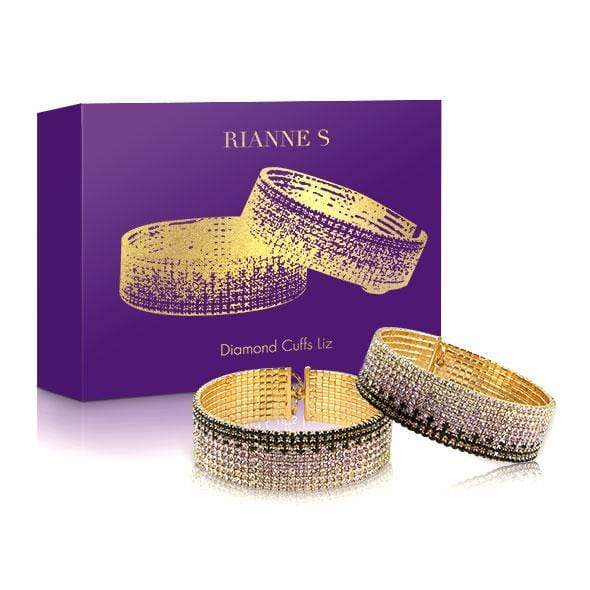 Rianne S - Icons Diamond Handcuffs Liz (Gold) RS1014 CherryAffairs