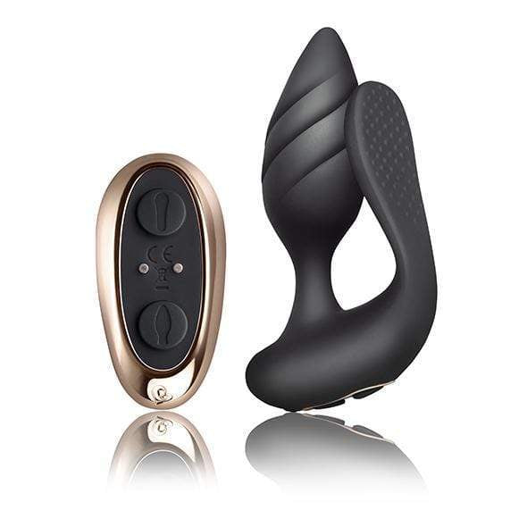 RocksOff - Cocktail Remote Control Dual Motored Couple&#39;s Toy (Black) RO1070 CherryAffairs