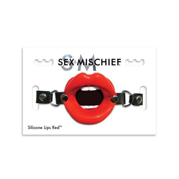 S&amp;M - Sex &amp; Mischief Silicone Lips Mouth Gag (Red) SM1043 CherryAffairs
