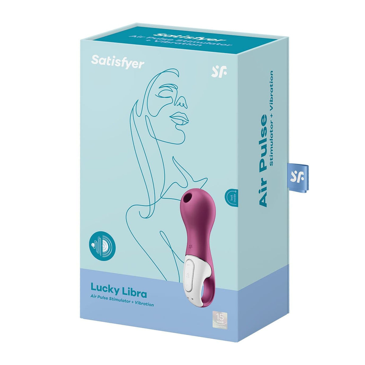 Satisfyer - Lucky Libra Air Pulse Clitoral Air Stimulator (Berry) Clit Massager (Vibration) Rechargeable 520219315 CherryAffairs