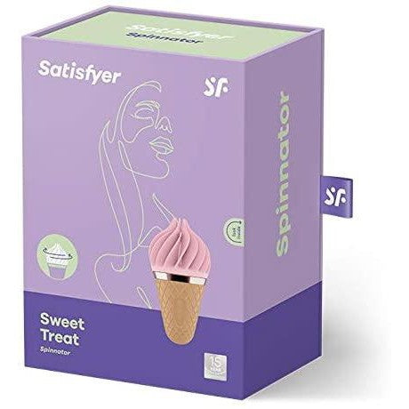 Satisfyer - Sweet Treat Spinnators Lay On Discreet Clit Massager (Pink/Brown) STF1093 CherryAffairs