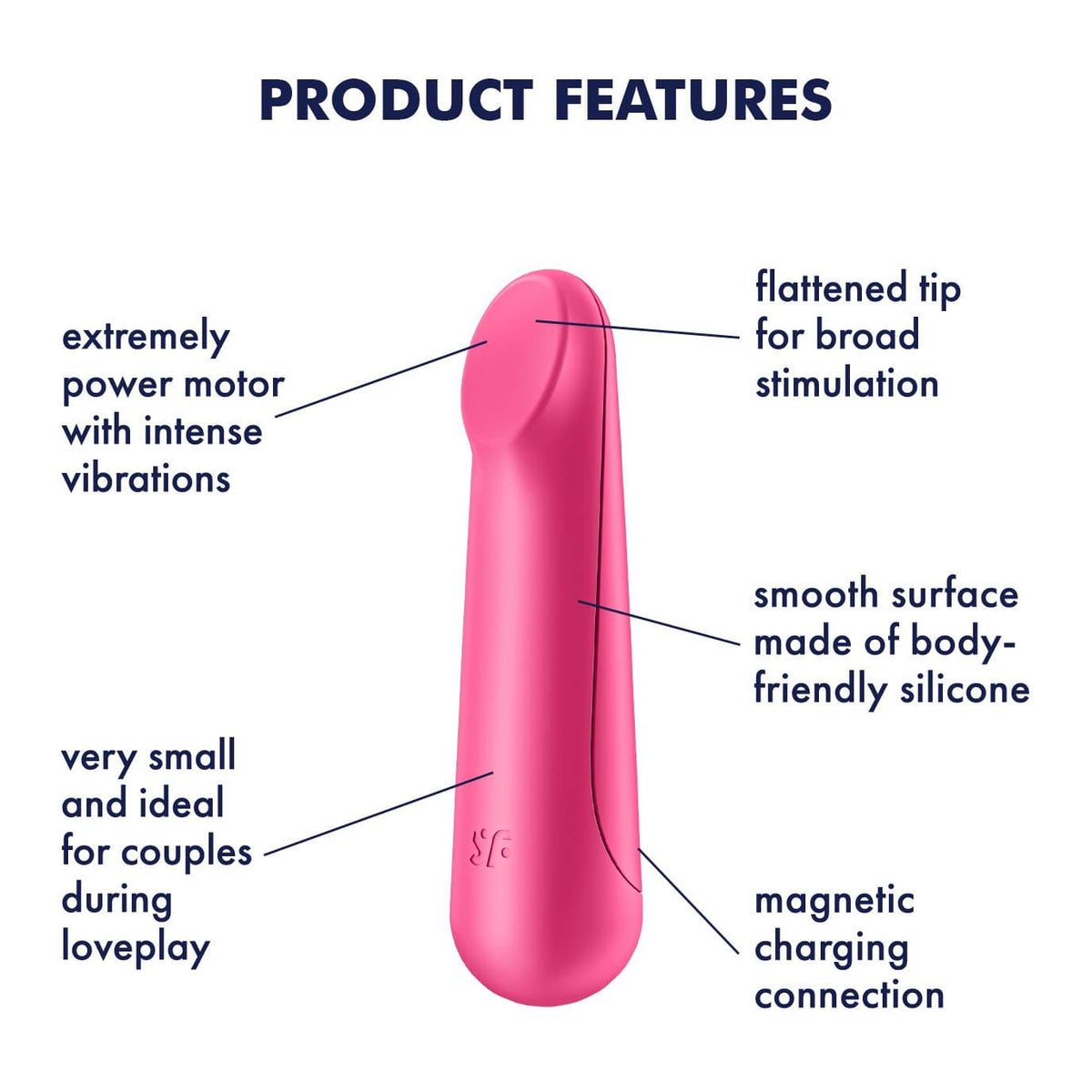 Satisfyer - Ultra Power Bullet 3 Vibrator (Pink) Bullet (Vibration) Rechargeable 4061504007717 CherryAffairs