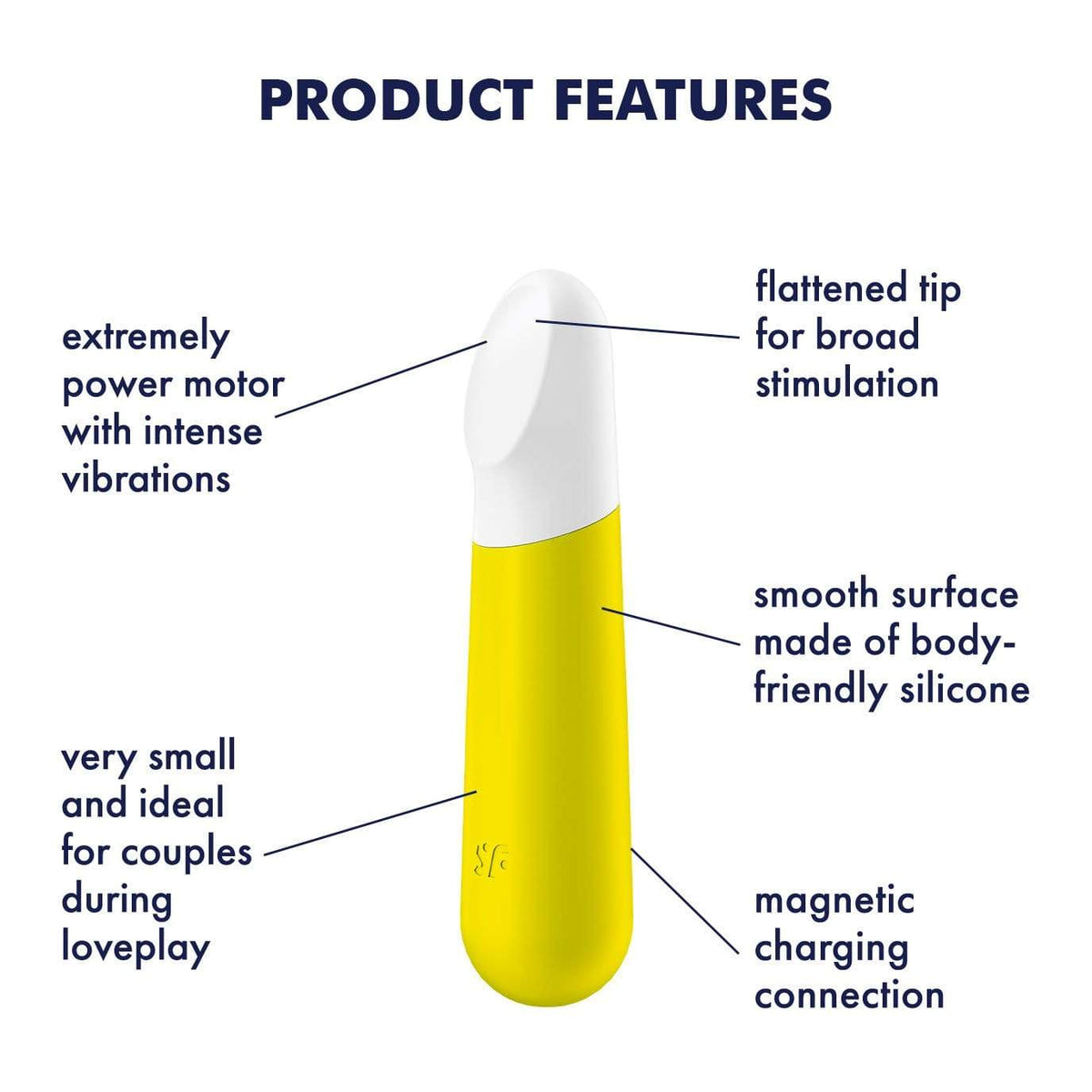 Satisfyer - Ultra Power Bullet 4 Vibrator (Yellow/White) STF1186 CherryAffairs