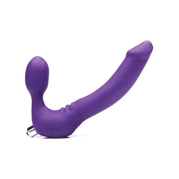 Tantus - Premium Silicone Vibrating Strapless Strap On (Lavender) Non RC Strap On with Dildo for Reverse Insertion (Vibration) Non Rechargeable 19213847487 CherryAffairs