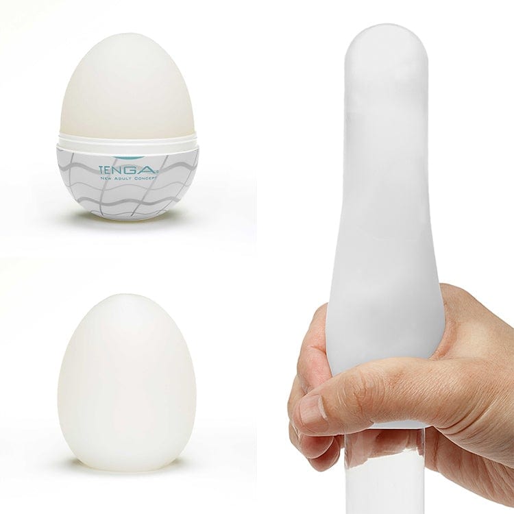 Tenga - Masturbator Egg Wavy 2 Cool Edition (Blue) Masturbator Egg (Non Vibration) 4570030975013 CherryAffairs