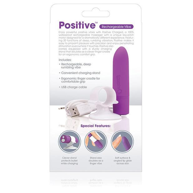 The Screaming O - Charged Positive Rechargeable Bullet Vibrator (Purple) TSO1030 CherryAffairs