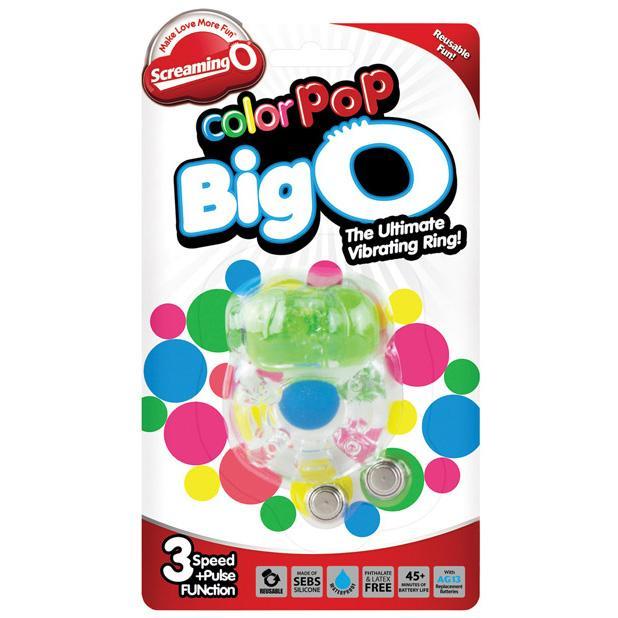 The Screaming O - Color Pop Big O Ultimate Vibrating Cock Ring (Green) TSO1017 CherryAffairs
