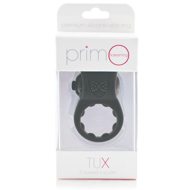 TheScreamingO - PrimO Tux Premium Silicone Vibrating Cock Ring (Black) TSO1089 CherryAffairs