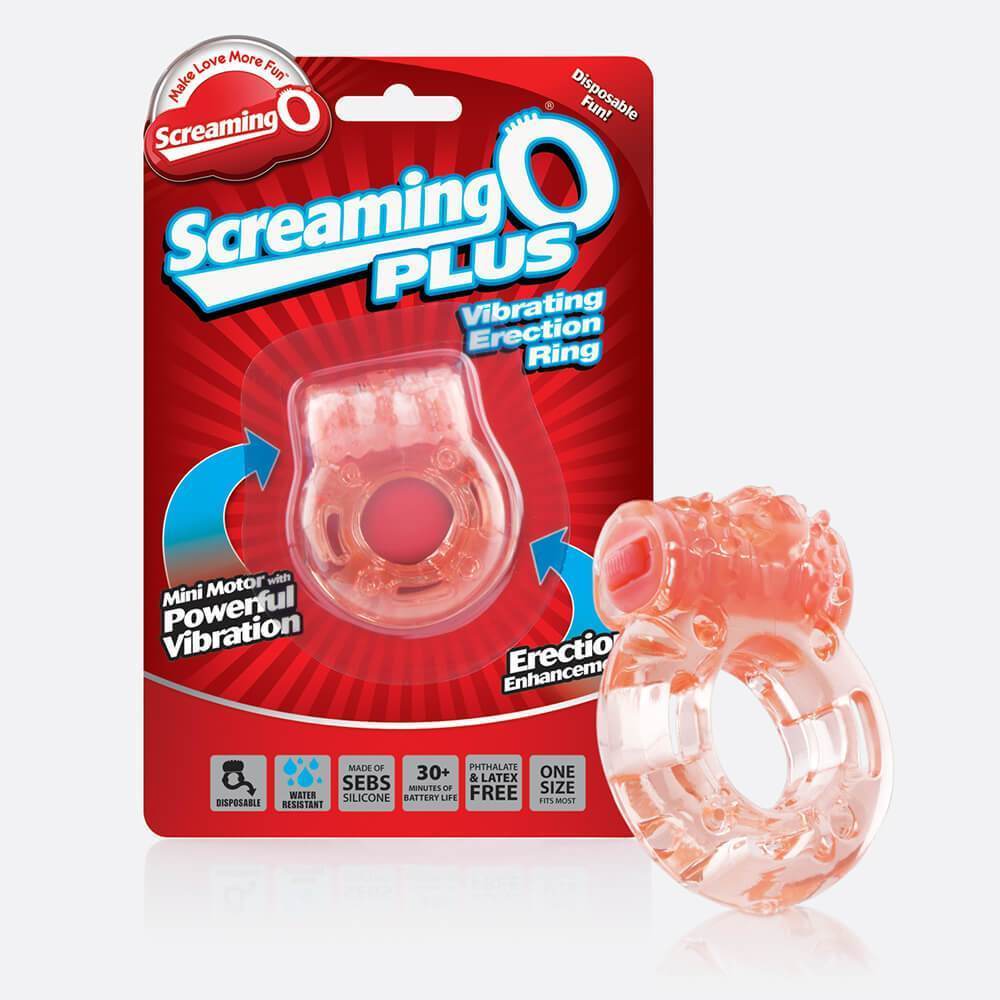 TheScreamingO - The Big O Resuable Ultimate Vibrating Cock Ring (Orange)    Rubber Cock Ring (Vibration) Non Rechargeable
