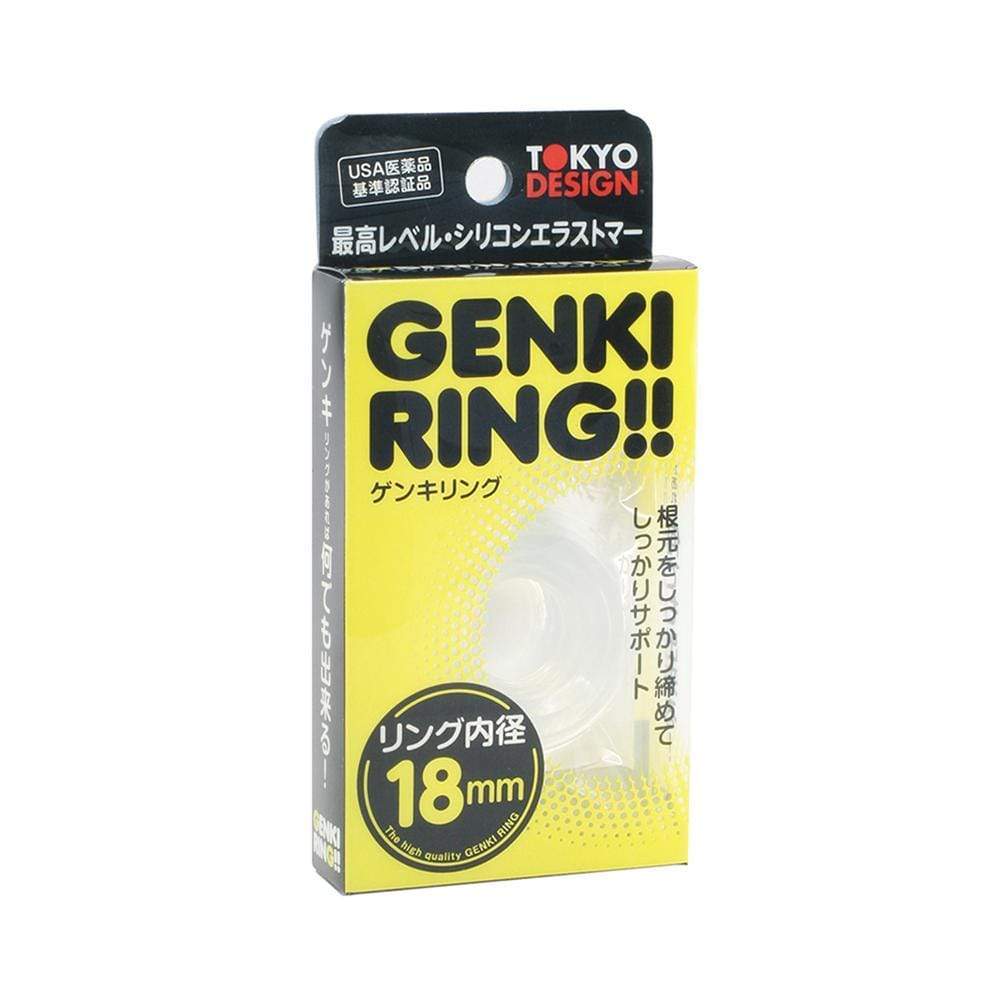 Tokyo Design - Genki Cock Ring 18mm (Clear) TD1009 CherryAffairs