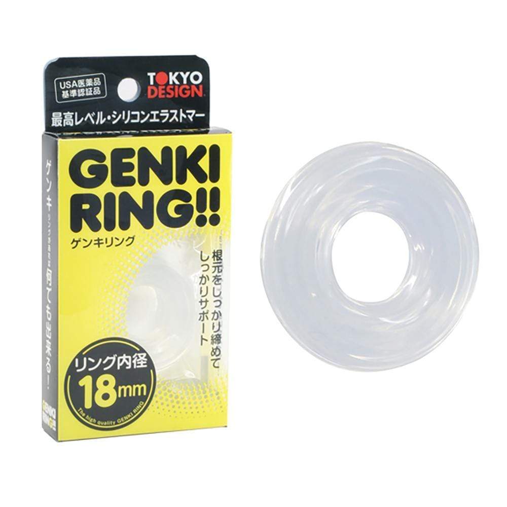 Tokyo Design - Genki Cock Ring 18mm (Clear) TD1009 CherryAffairs