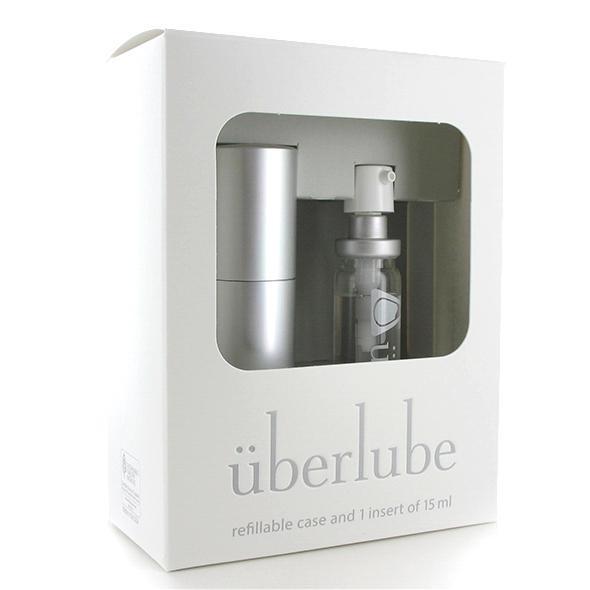 Uberlube - Silicone Lubricant Refillable Case 15ml (Silver) UL1003 CherryAffairs