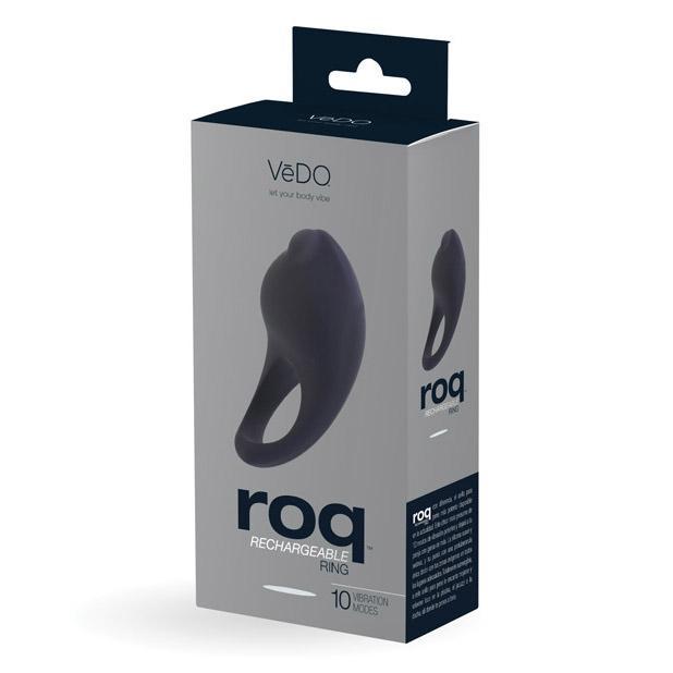 VeDo - Roq Rechargeable Cock Ring (Black)    Silicone Cock Ring (Vibration) Rechargeable
