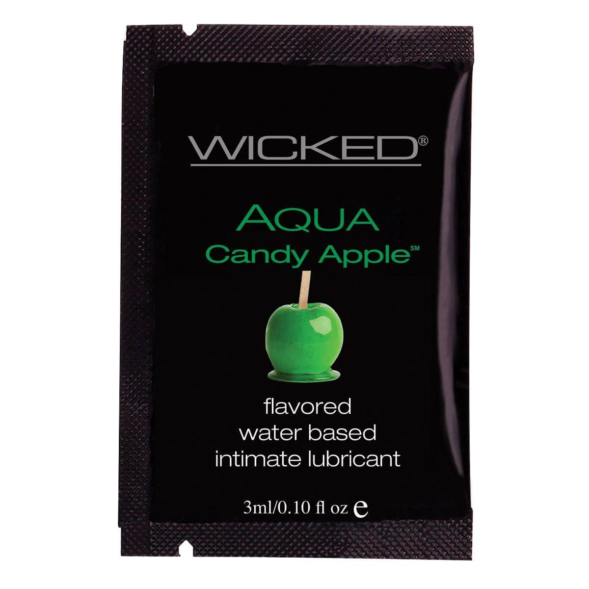Wicked - Aqua Candy Apple Flavored Water Based Lubricant Sachet 3ml Lube (Water Based) 713079904000 CherryAffairs