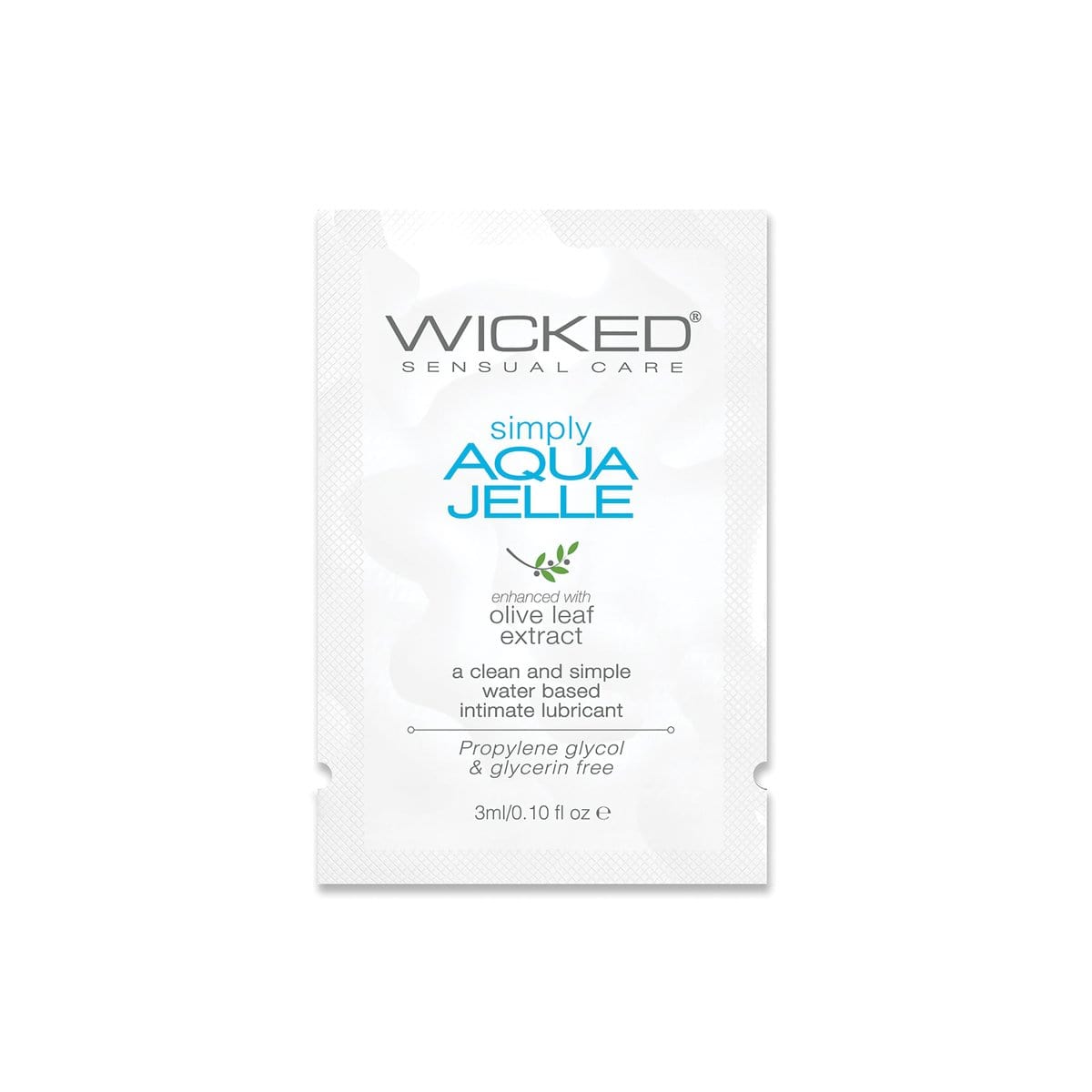 Wicked - Simply Aqua Jelle Water Based Lubricant Sachet 3ml Lube (Water Based) 713079911107 CherryAffairs