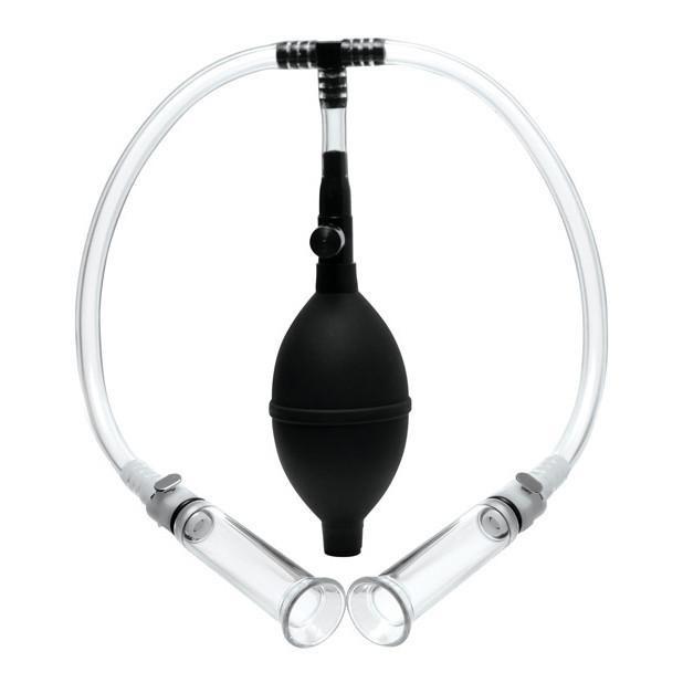 XR - Size Matters Nipple Pumping System with Dual Cylinders (Black) XR1015 CherryAffairs
